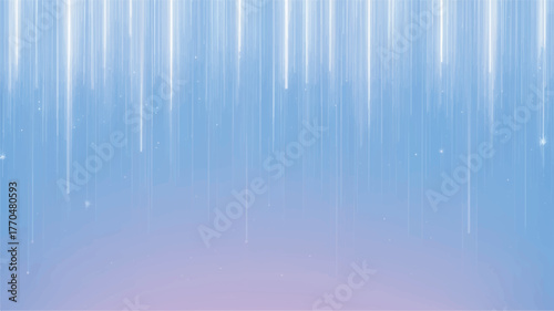 Abstract blue and purple gradient background with falling light streaks