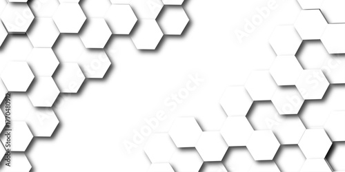 Geometric abstract hexagon technology background.. Abstract honeycomb background.. Vector illustration of hexagons pattern, Creative idea for medical technology or science design.