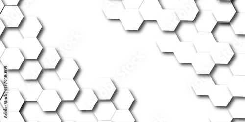 Geometric abstract hexagon technology background.. Abstract honeycomb background.. Vector illustration of hexagons pattern, Creative idea for medical technology or science design.