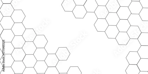 Geometric abstract hexagon technology background.. Abstract honeycomb background.. Vector illustration of hexagons pattern, Creative idea for medical technology or science design.