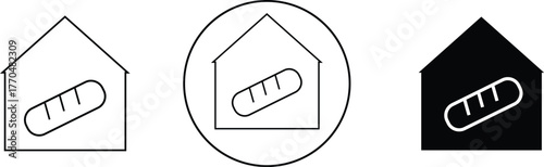 Fresh bakery pastry shop icon. confectionery sign. patisserie graphic element. Tasty delicious breakfast dessert
