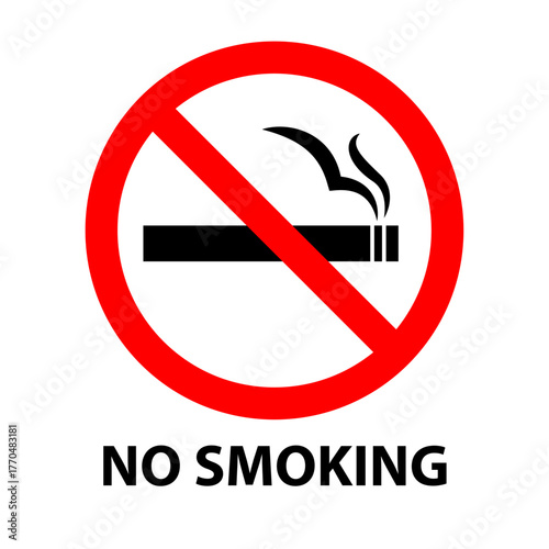 no smoking sign graphic vector. not to smoke on area prohibition symbol