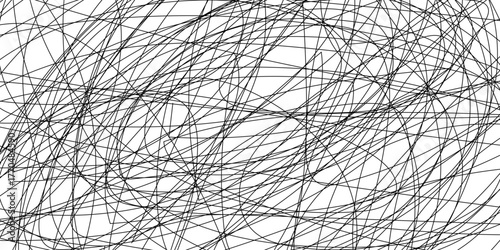 Abstract industrial Design random lines black on white background. Metal grid isolated on the white background. nervures grey abstract perspective Random chaotic. abstract geometric linear background