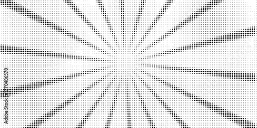 Flowing dots particles wave pattern halftone gradient curve shape isolated on white background. Vector in concept of technology, science, music, modern.