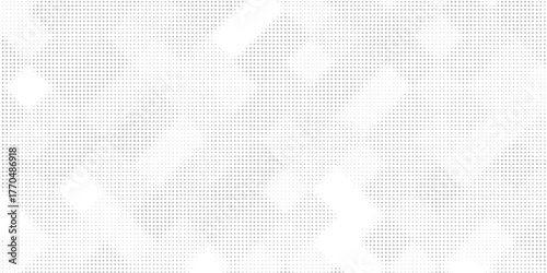 Flowing dots particles wave pattern halftone gradient curve shape isolated on white background. Vector in concept of technology, science, music, modern.