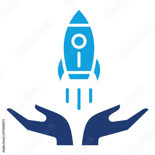 Startup Flat Blue Icon