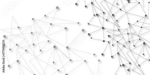 A beautiful Chaotic abstract line seamless pattern .Technology black illustration . Connected lines with dots .graphic background dots with connections for your design, illustration