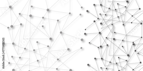 A beautiful Chaotic abstract line seamless pattern .Technology black illustration . Connected lines with dots .graphic background dots with connections for your design, illustration