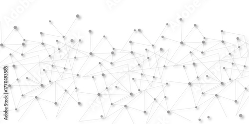 A beautiful Chaotic abstract line seamless pattern .Technology black illustration . Connected lines with dots .graphic background dots with connections for your design, illustration