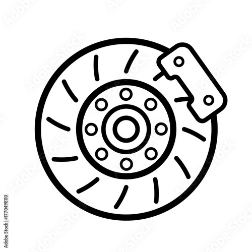 Car brake disc -  vector icon