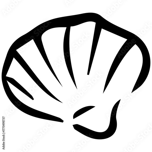 shell aesthetic seafood fish doodle for restaurant menu