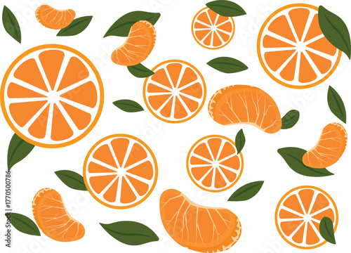 Fruit mandarin isolated on white background