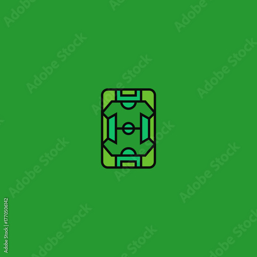 Football Field Shirt. Abstract logo.