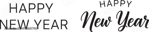 Φωτογραφία Two distinct Happy New Year typography designs.
