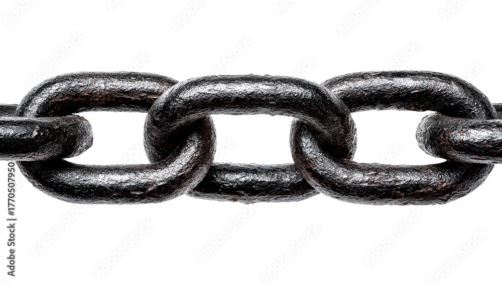 Obraz premium No black iron chain on a Transparent background PNG