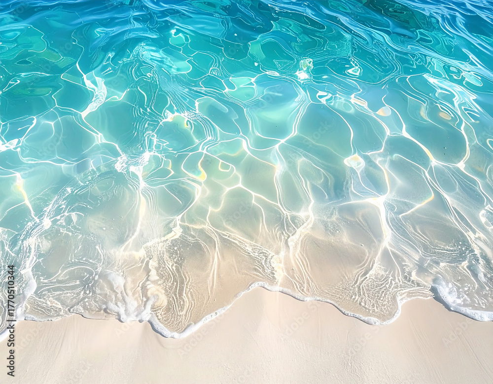 Fototapeta premium Transparent Ocean Surface with Soft Natural Reflections