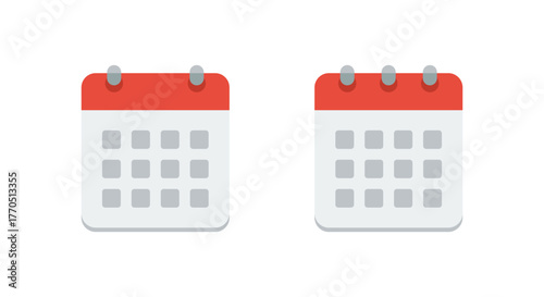 Calendar, date icon in flat design. Schedule, agenda symbol