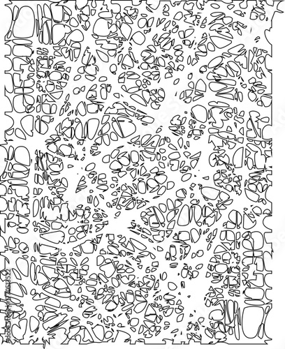 Porous surface detail featuring scattered void outlines distributed unevenly across the linear background.