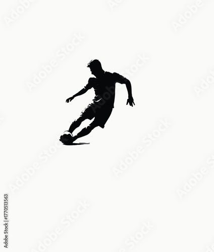 silhouette of a soccer player