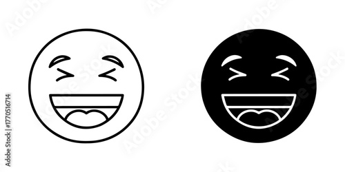 Laughing face emoji icon