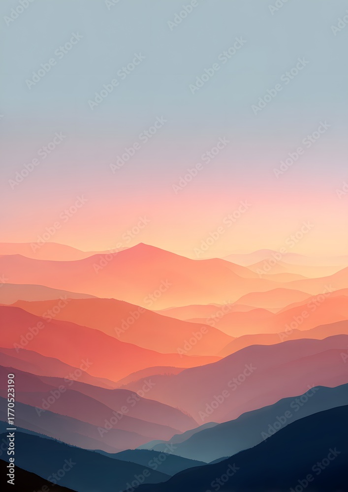 Fototapeta premium abstract winter solstice gradient landscape soft glow