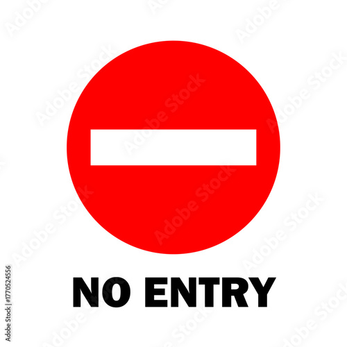 do not enter sign. entry no access icon