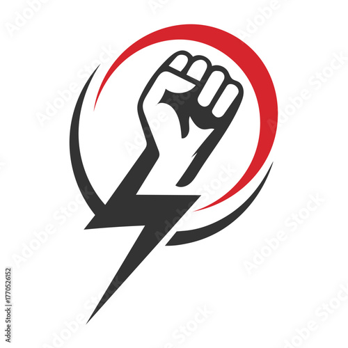 Hand strong template vector icon illustration design