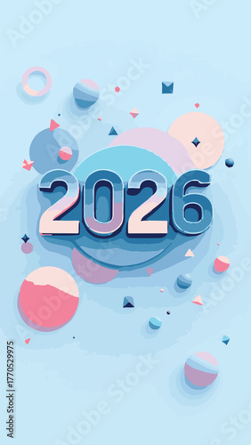Colorful 2026 Happy New Year Celebration Design