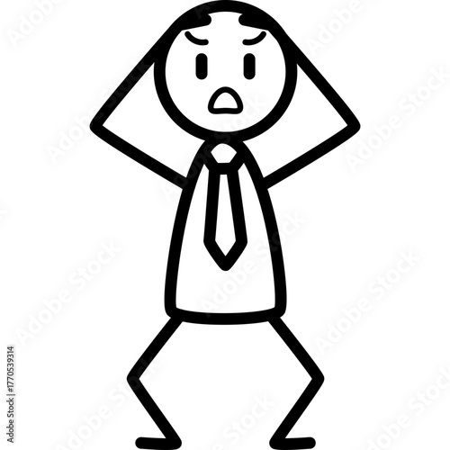 Line Stickman Vector