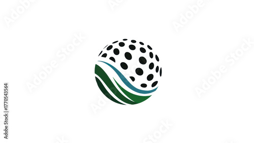 Green and Blue Globe Icon on white Background – Eco Planet and Sustainability Concept