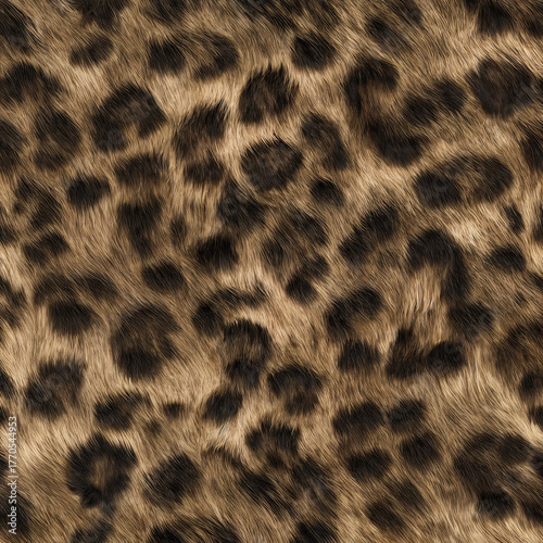 Detailed Leopard Fur Texture for Fashion and Wild Animal Print Backgrounds - Generative AI
