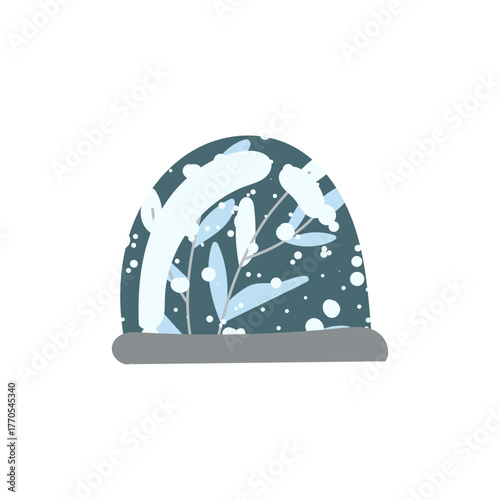 Christmas snow globe gift with falling snowflakes, magical and decorative holiday keepsake.