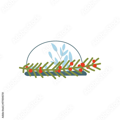 Christmas snow globe gift with falling snowflakes, magical and decorative holiday keepsake.