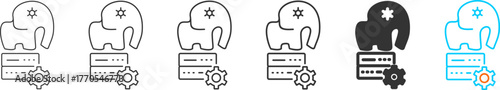  Hadoop icon set multiple style collection	
