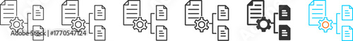 Structured Data  icon set multiple style collection	
