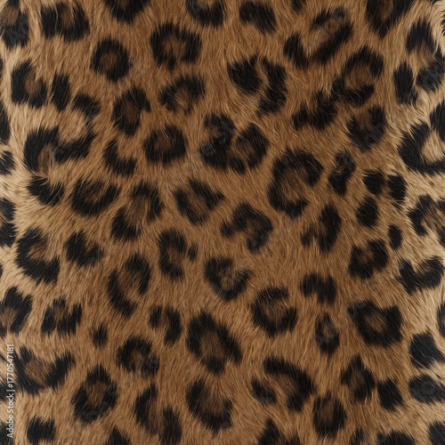 Detailed Leopard Fur Texture for Fashion and Wild Animal Print Backgrounds - Generative AI
