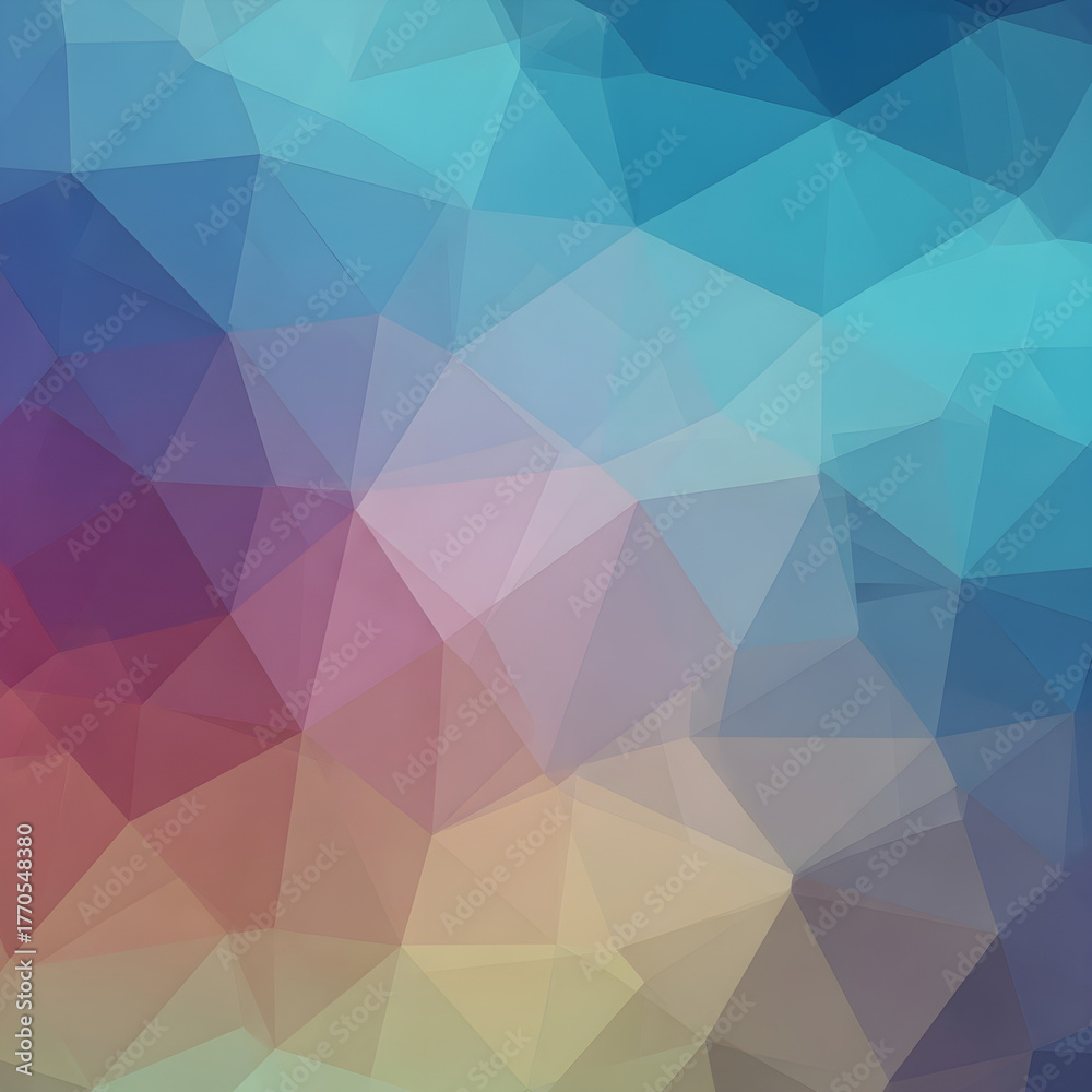 Obraz premium A vibrant abstract background featuring a geometric pattern of colorful low-poly triangles.