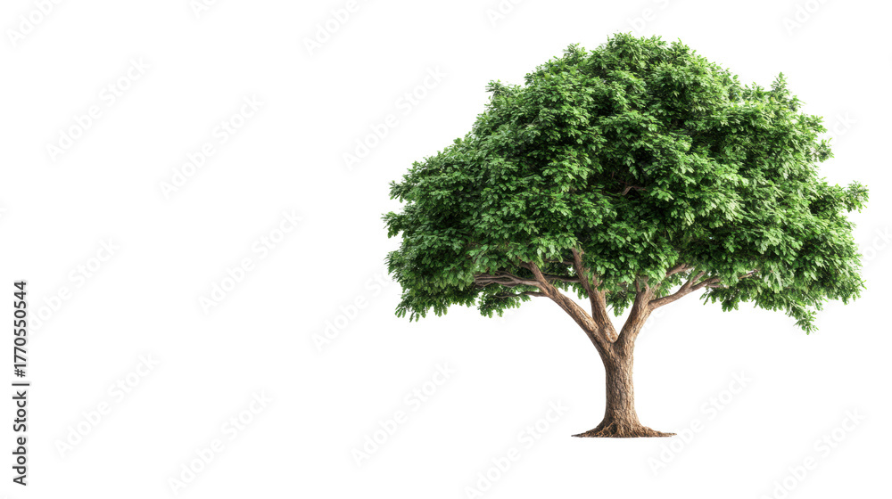 Obraz premium Lush Green Tree on Transparent Background