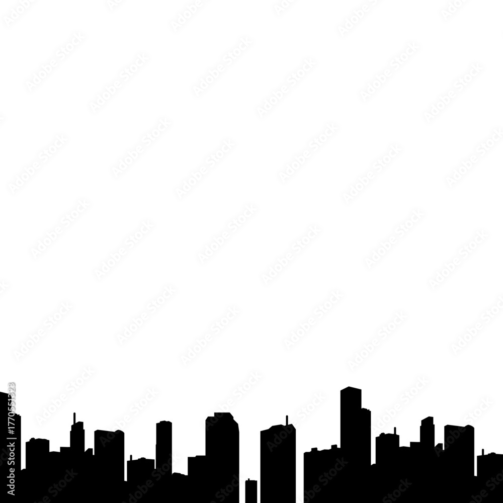 Naklejka premium Building Silhouette Vector