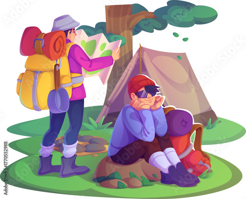 Camping in Forest