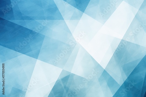 Abstract blue geometric background with layered triangles and gradients, creating a soothing and modern visual effect.