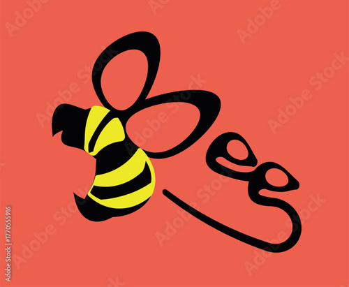 Creative cartoon bee design on vibrant background celebrating nature and pollinators