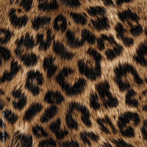 Detailed Leopard Fur Texture for Fashion and Wild Animal Print Backgrounds - Generative AI
