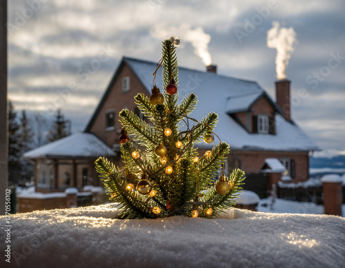 christmas tree and decorations