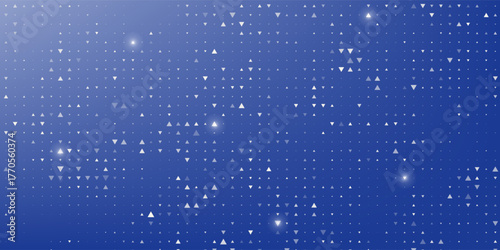 Night starry sky with bright stars. Vector stars on dark blue background