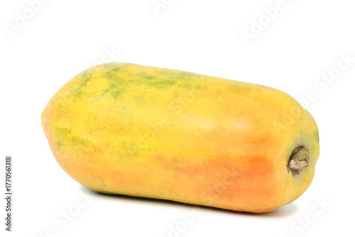 Ripe papaya . isolated on white background.