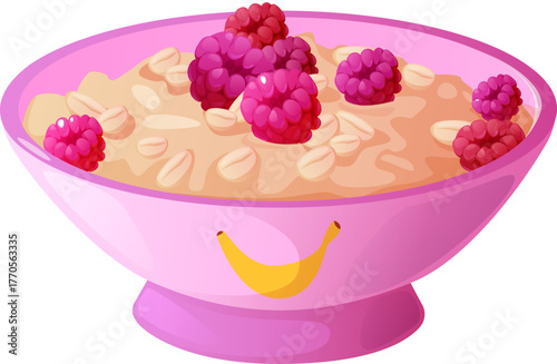 Oatmeal with Raspberries