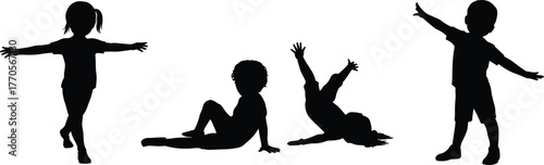Vector silhouette illustration of person carrying child on back for support concept, family bond theme, and physical connection posture design