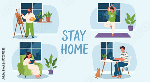 Enjoying Hobbies and Self-Care Activities While Staying at Home, Promoting Wellness and Relaxation