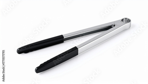 Black Binder Clips White Surface Background
